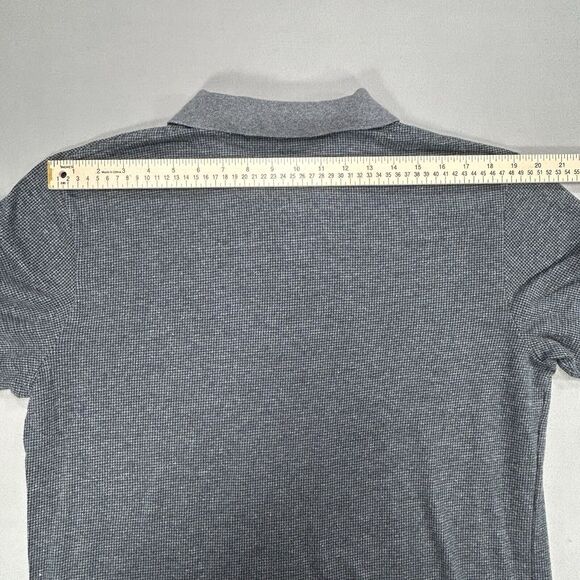 Polo Ralph Lauren Shirt Men L Gray Black Houndstooth Pima Cotton Long Sleeve 90s - Picture 3 of 12